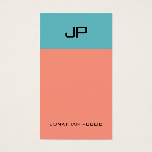 Elegante simple y moderno Monograma profesional (Frente)