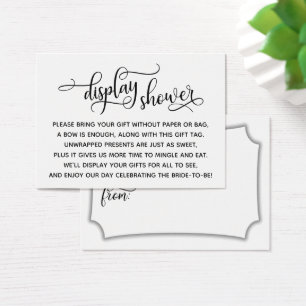 Elegante sin pantalla de ajuste Etiqueta de regalo