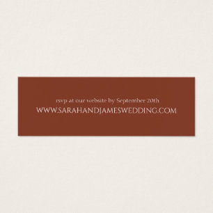 Elegante Sitio Web Boda De Terracota Tarjeta Rsvp