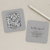 Elegante sitio web de Boda de código QR RSVP