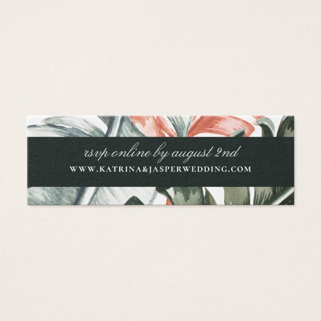 Elegante sitio web de Boda de hoja tropical modern (Frente)