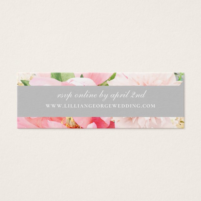 Elegante sitio web de Boda floral de Rubor RSVP (Frente)