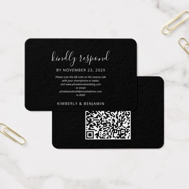 Elegante sitio web de código QR para RSVP de boda (Oficina)