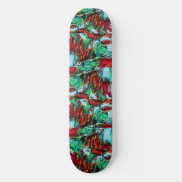 Elegante Skateboard Rojo y Azul