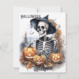 Elegante Skeleton Halloween acuarela