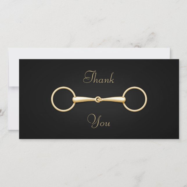 Elegante Snaffle de oro Personalizado Ecuestre (Anverso)