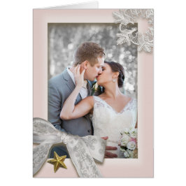 Elegante Snowflakes Winter Wedding Gracias Tarjeta