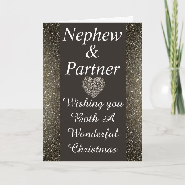 Elegante sobrino especial y tarjeta de Navidades a (Anverso)