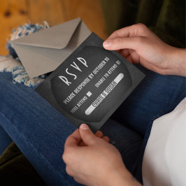 Elegante sólo en blanco y negro RSVP Ca