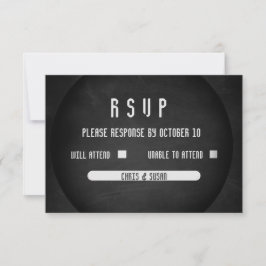 Elegante sólo en blanco y negro RSVP Ca