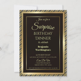 Elegante Sorpresa Invitación a la Cena del 60 Aniv