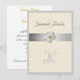 Elegante, Sparkle, Cinta Faux, Invitación a la Bod