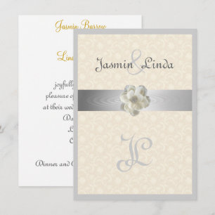 Elegante, Sparkle, Cinta Faux, Invitación a la Bod
