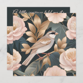Elegante Sparrow Dusty Floral rosa y dorada