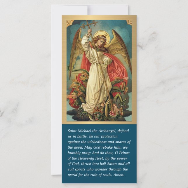 Elegante St. Michael Prayer Religioso (Anverso)