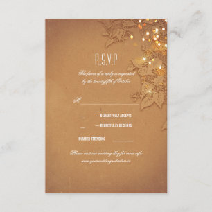 Elegante String Lights Boda Tarjetas RSVP
