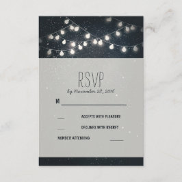 Elegante String Luces Noche Estrellas Boda RSVP