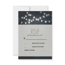Elegante String Luces Noche Estrellas Boda RSVP