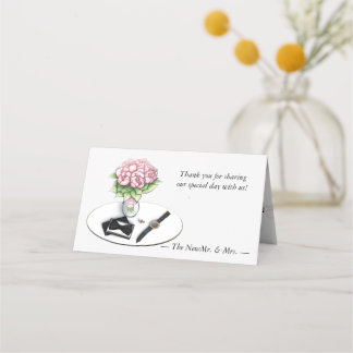 Elegante Suite para el Novio y Tarjeta de Asiento 
