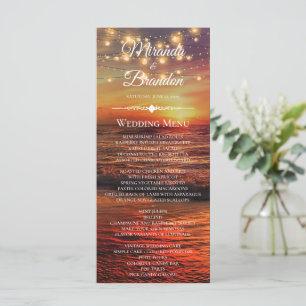 Elegante Sunset Beach Summer Boda Carta