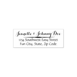 Elegante Swirl Custom Wedding o sello de dirección