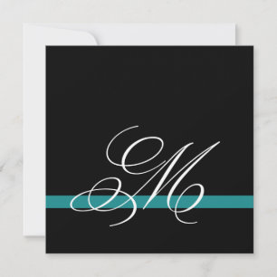 Elegante Swirl Monograma Invitaciones a la boda Ja