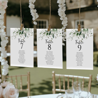 Elegante tabla de vegetación número de asientos ca