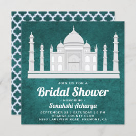 Elegante Taj Mahal Bridal Invitación a la Ducha Br