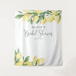 Elegante Tapiz De Ducha Bridal De Limón