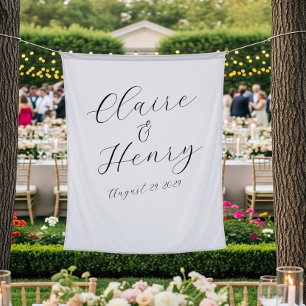 Elegante tapiz de fondo con guión para boda
