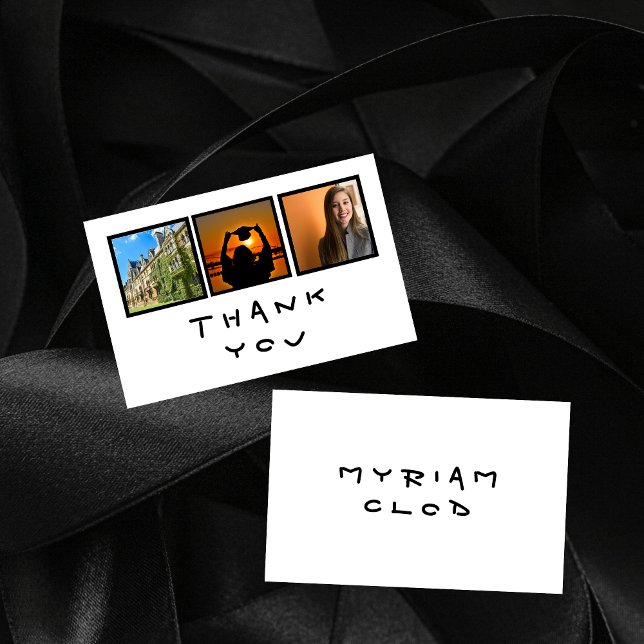 Elegante tarjeta blanca de agradecimiento (Subido por el creador)