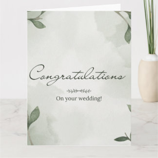 Elegante tarjeta Boda Boho Floral Greenery