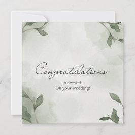 Elegante tarjeta Boda Boho Floral Greenery