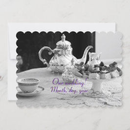 Elegante tarjeta boda de época