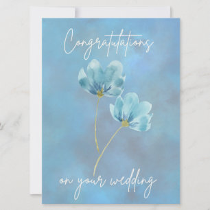 Elegante tarjeta Boda de felicitaciones por flores