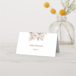 Elegante tarjeta Boda floral rosa