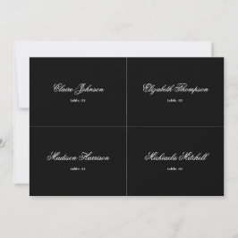 Elegante tarjeta Boda negro de la plaza DIY