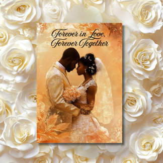Elegante tarjeta Boda personalizada | Afroamerican
