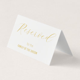Elegante tarjeta Boda reservada de oro blanco