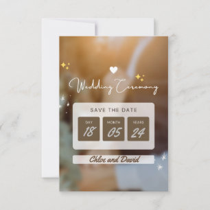 Elegante tarjeta Boda "Save The Date" - editable