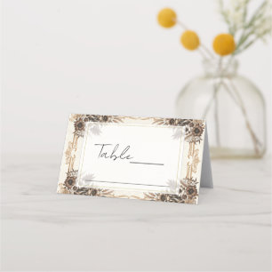 Elegante Tarjeta Bohemia Bohemia Boda Floral