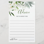 Elegante Tarjeta Bohemia de Consejos de Novias par<br><div class="desc">Elegante Tarjeta Bohemiana de Consejos de Novias para las orquídeas blancas. Personalice con la novia el nombre y la fecha de la ducha. Para una mayor personalización,  haga clic en el enlace "personalizar adicional". Si necesitas ayuda,  ponte en contacto conmigo,  por favor.</div>