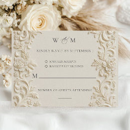 Elegante tarjeta BoqueWedding RSVP