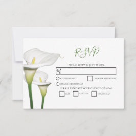 Elegante tarjeta Calla Blanca Lilies Wedding RSVP