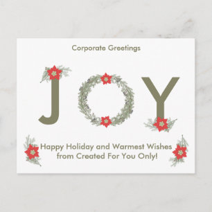 Elegante tarjeta corporativa de vacaciones Silver/