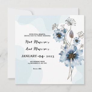 Elegante Tarjeta cuadrada Diseño de Tarjeta de Inv