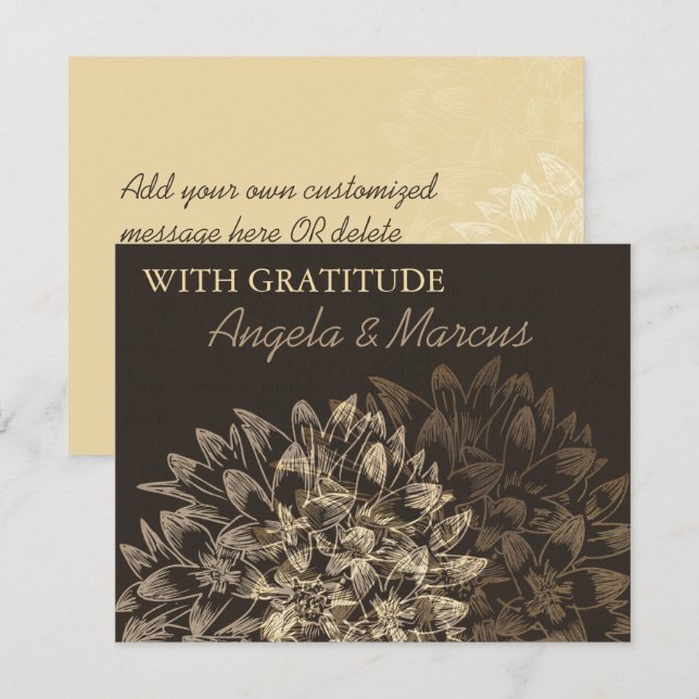 Elegante Tarjeta de agradecimiento (Anverso / Reverso)