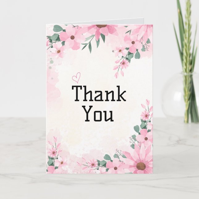 Elegante Tarjeta de agradecimiento (Anverso)