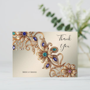 Elegante Tarjeta de agradecimiento a las flores de