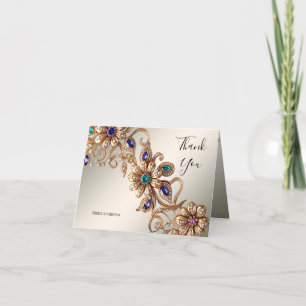 Elegante Tarjeta de agradecimiento a las flores de